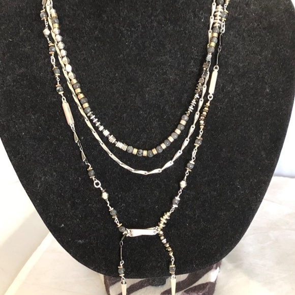 𝅺STELLA & Dot Amelie Lariat Silver Necklace new - Picture 4 of 7